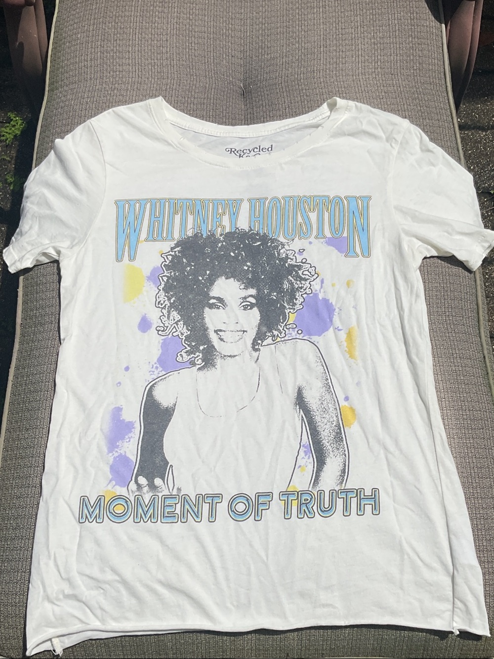Recycled Karma White Whitney Houston 'Moment of Truth' Graphic Tee